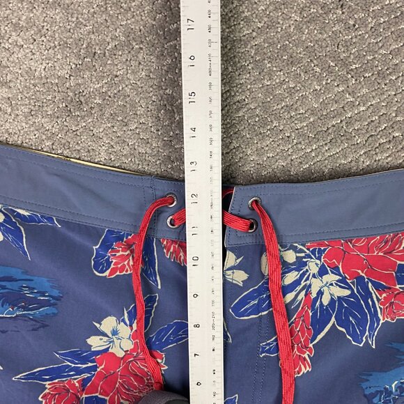 Patagonia Wavefarer Board Shorts Men's 40 Swim Trunks Floral Tropical Drawstring - Picture 9 of 12